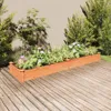 vidaXL Zvýšená posteľ s vložkou hnedá 240x60x25 cm masívne Náhľad obrázku produktu 1