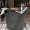 Filztaschen 3er Set Hirschkopf S/M/L dunkelgrau Hirschmotiv Produktbild-Vorschau 3