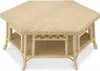 Casa Padrino Luxus Rattan Couchtisch Naturfarben 120 x 105 Produktbild-Vorschau 2