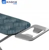 A close-up of an ironing board with a metal ironing board rest attached. Náhled obrázku produktu