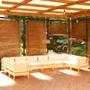 vidaXL 10 tlg. Garten Lounge Set mit Creme Kissen Produktbild-Vorschau 2