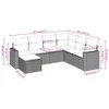 The Living Store 7-tlg. Garten-Sofagarnitur mit Kissen Produktbild-Vorschau 4