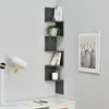 [en.casa] Wandregal Dunkelgrau matt Retro-Design Produktbild-Vorschau 1