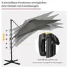 Outsunny Sonnenschirm 245x245 cm Ampelschirm neigbar Alu Produktbild-Vorschau 5