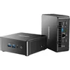 Two black mini PCs are shown against a white background. One is in the foreground, and the other is slightly behind and to the right. Produktbild-Vorschau