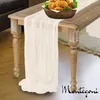 1 Stück Beige RomSeihtuch Tischläufer lang Boho Rustikaler Produktbild-Vorschau 3