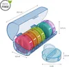 WELLGRO runde Tablettenbox für 7 Tage - Pillendose bunt 2 Produktbild-Vorschau 2