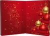 An open advent calendar with numbered doors and festive decorations. Produktbild-Vorschau