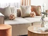 BELIANI Dekoratives Zierkissen Beige Boucle Knoten Kissen Produktbild-Vorschau 2