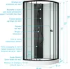Cabine de douche 1/4 de cercle 85x85x200 cm - Portes Voir les images du produit 4