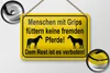 Blechschild Hinweis 18x12cm keine fremden Pferde füttern Produktbild-Vorschau 2