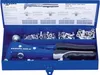 A blue metal toolbox containing a rivet gun and various sizes of blind rivets. Anteprima dell’immagine prodotto