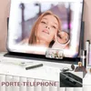 HOMCOM Miroir Lumineux LED intensité miroir de maquillage 3 Voir les images du produit 3