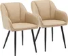 CLIPOP Chaise de salle à manger (lot de 2) avec accoudoirs, Voir les images du produit 1