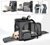 Sac à dos, sac de transport, cage pour chien/chat 3en1 gris Voir les images du produit 3
