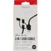 hama Câble 3en1 1,5 m noir, 1 pc Voir les images du produit 3