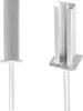 Two metal post anchors for fences, shown against a white background. Anteprima dell’immagine prodotto