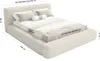 FEDVE Polsterbett Fummo aus Bouclé-Stoff 180x200 cm, Beige Produktbild-Vorschau 9