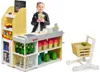 COSTWAY Supermarkt mit Einkaufswagen, Supermarktstand mit Produktbild-Vorschau 1