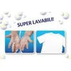 Two panels showing hands being washed and a white t-shirt, with bubbles and text. Anteprima dell’immagine prodotto