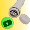 A close-up view of the battery compartment of a digital water testing device, with a charging icon overlay. Voir les images du produit