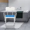 Duschhocker für Senioren, Duschstuhl mit Armlehnen und Produktbild-Vorschau 4