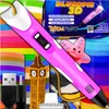 Długopis 3D dla dzieci z LCD i wkładami 200 m, różowy Podgląd zdjęcia produktu 1