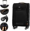 A collage of a black suitcase with close-up views of its handle, zipper pull, and wheel. Podgląd zdjęcia produktu
