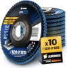 10x Amboss ZFS Fächerschleifscheibe Korn:120 Ø125mm Produktbild-Vorschau 1
