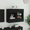 vidaXL TV-Wandschrank mit LED-Leuchten Schwarz 78,5x30x60,5 Produktbild-Vorschau 4