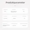 A product specification table for a portable neck fan. Náhľad obrázku produktu