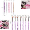 12 Stück Pinselset für Nailart Acryl Gel Nagel Pinsel Produktbild-Vorschau 2