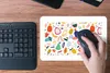 MuchoWow® Mauspad Mousepad Obst - Weiß - Pastell - Pflanzen Produktbild-Vorschau 5