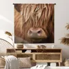 MuchoWow® Wandteppich Wandbehang Schottisches Hochlandrind Produktbild-Vorschau 6