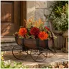 Pflanzwagen Nessa im Holzfass-Look 41x30x16 cm (BxHxT) mit Produktbild-Vorschau 2