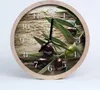 Holzuhr 30fi cm wanduhr - Oliven Produktbild-Vorschau 1