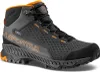 Schwarze Wanderschuhe "Stream GTX" von La Sportiva mit orangefarbenen Akzenten und griffiger Sohle. Podgląd zdjęcia produktu