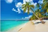 MuchoWow® Poster Strand - Meer - Boot - Palme 180x120 cm - Produktbild-Vorschau 1