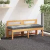 vidaXL Paletový vankúš Bavlna 120 × 40 × 7 cm Sivá Náhľad obrázku produktu 1