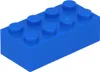A single blue LEGO brick on a white background. Náhled obrázku produktu