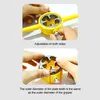 Two close-up shots of a yellow tool being adjusted by hands. Náhľad obrázku produktu