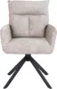 HOME DELUXE Esszimmerstuhl mit Armlehne ALUNA Chenille - Produktbild-Vorschau 6