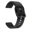 A black silicone watch strap is shown against a white background. Produktbild-Vorschau