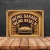 Oldtimer - meine Garage meine Regeln Metallschild in 15x20 Produktbild-Vorschau 4