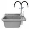 Spülbecken-Set, grau, 50 cm, flexible Armatur, Produktbild-Vorschau 3