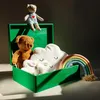 Creative Deco XL Groene Grote Houten Doos Opbergdoos, 40 x Productafbeelding-voorbeeld 2