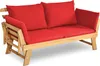 GOPLUS Gartenbank Holz, Gartensofa mit Liegefunktion, 2-3 Produktbild-Vorschau 1