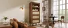 Hoge kast 80 x 40 x 163 cm, gemaakt van houten panelen, met Productafbeelding-voorbeeld 3