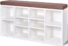 Schuhschrank Schuhbank Sitzbank 10 Fächer weiß Produktbild-Vorschau 1