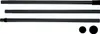 Three black rods and two black caps are arranged on a white background. Náhled obrázku produktu